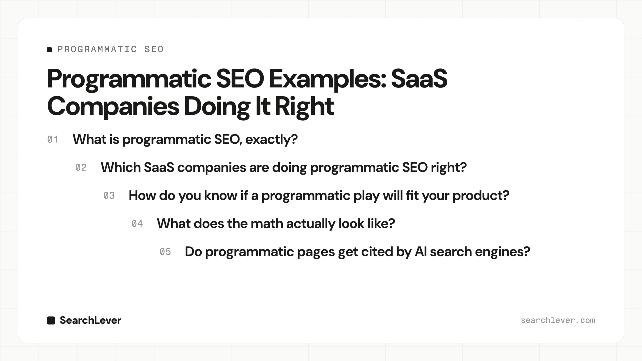 Programmatic SEO Examples: SaaS Companies Doing It Right — SearchLever